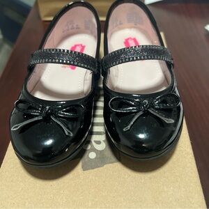 Andrea Candela Girls' Black Patent Mary Jane Shoes with Bow